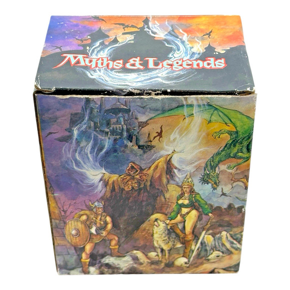 Vintage 1997 Myths & Legends #4I078 Red Dragon Gripping Wing Figurine w/ Box - Picture 9 of 13